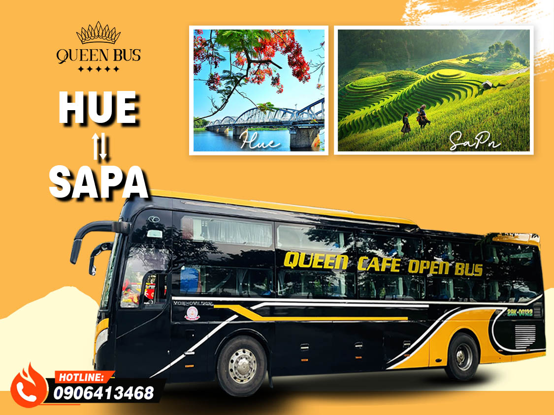 Đặt Vé Xe Giường Nằm Huế đi Sapa – Queen Cafe Bus [2025]